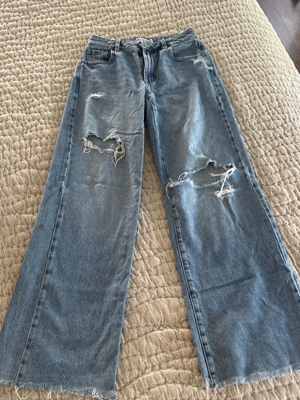 Garage Light Blue Distressed Jeans